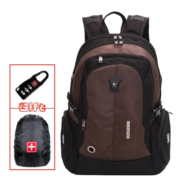 Suissewin Backpack Male Anti Theft Backpack for Laptop 15.6 Business Travel Backpack Men's Orthopedic School Backpack Rucksack