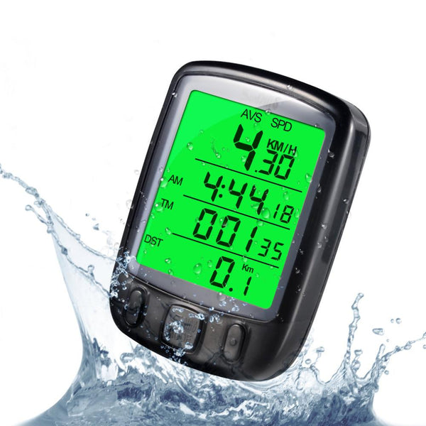 Sunding SD 563B Waterproof LCD Display Cycling Bike Bicycle Computer Odometer Speedometer with Green Backlight Hot sale