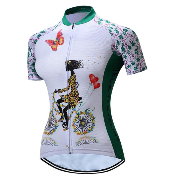 TELEYI Women Bicycle Cycling Jersey/Mtb Cycling Clothing Top Maillot Roupa Ciclismo Bike Outdoor Breathable Sportswear