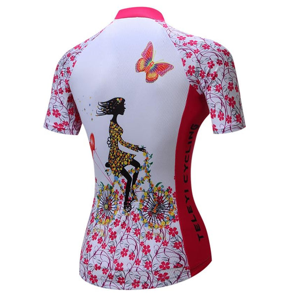 TELEYI Women Bicycle Cycling Jersey/Mtb Cycling Clothing Top Maillot Roupa Ciclismo Bike Outdoor Breathable Sportswear