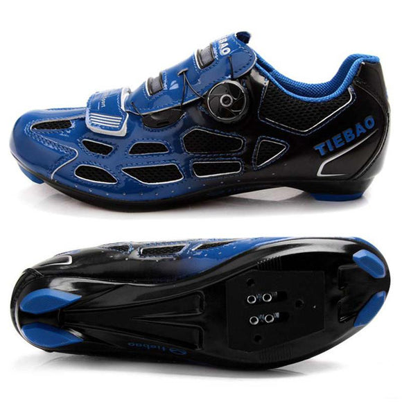 TIEBAO Professional Bicycle Cycling Shoes Breathable Men Women Road Bike Racing Athlet Shoes S2-Snap Tuning Knob Fastener Shoe