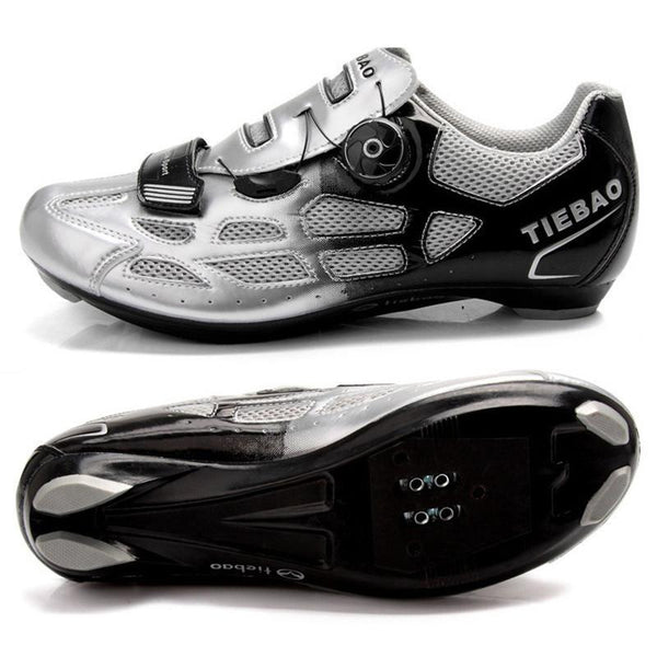 TIEBAO Professional Bicycle Cycling Shoes Breathable Men Women Road Bike Racing Athlet Shoes S2-Snap Tuning Knob Fastener Shoe