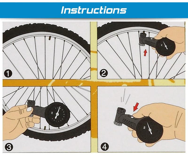 WEST BIKING Bicycle Tire Pressure Meter Tire Pressure Gauge Amount of Cycling Road Bike Pump Mountain Bike Tire Pressure Gauge