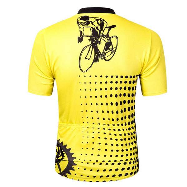WEST BIKING Bike Short Sleeve Team Women/Men Yellow Spandex Cycling Jersey Tops/Short Sleeve Bike Clothing Summer Cycling Jersey