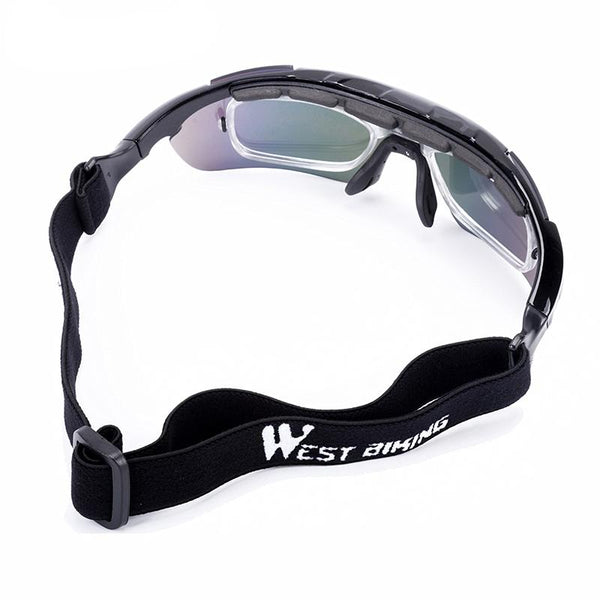 WEST BIKING Cycling Glasses 5 Lens Windproof Anti-fog With Mypia Frame Sport MTB Bike Bicycle Polarized Cycling Glasses 5 lens