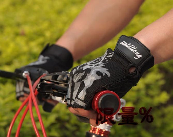 WEST BIKING Men's Sport Gloves Bike Cycling Gloves Fingerless Fitness Mittens Luvas for Summer Autumn Sports Guantes with Wolf