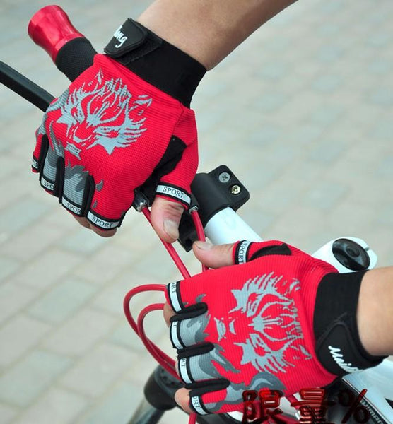 WEST BIKING Men's Sport Gloves Bike Cycling Gloves Fingerless Fitness Mittens Luvas for Summer Autumn Sports Guantes with Wolf