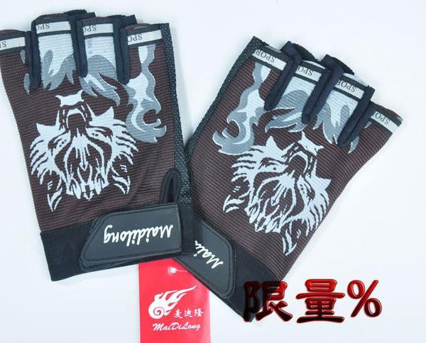 WEST BIKING Men's Sport Gloves Bike Cycling Gloves Fingerless Fitness Mittens Luvas for Summer Autumn Sports Guantes with Wolf
