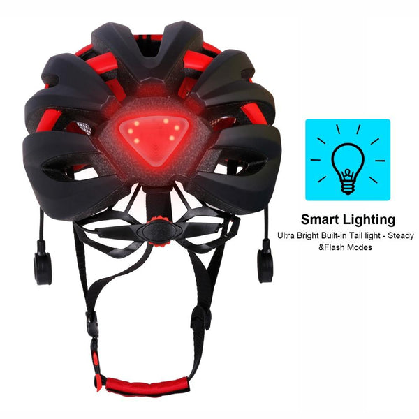 WEST BIKING Ultralight Bicycle Helmet Bluetooth Navigation USB Integrally-molded Cycling Helmets with Taillight EPS Bike Helmets