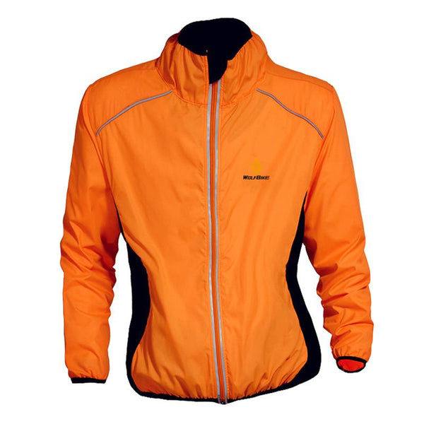 WOLFBIKE Men Women Bicycle Cycling Sportswear Road Bike Reflective Jersey Clothing Long Sleeve Wind Coat Jacket, 6 Colors