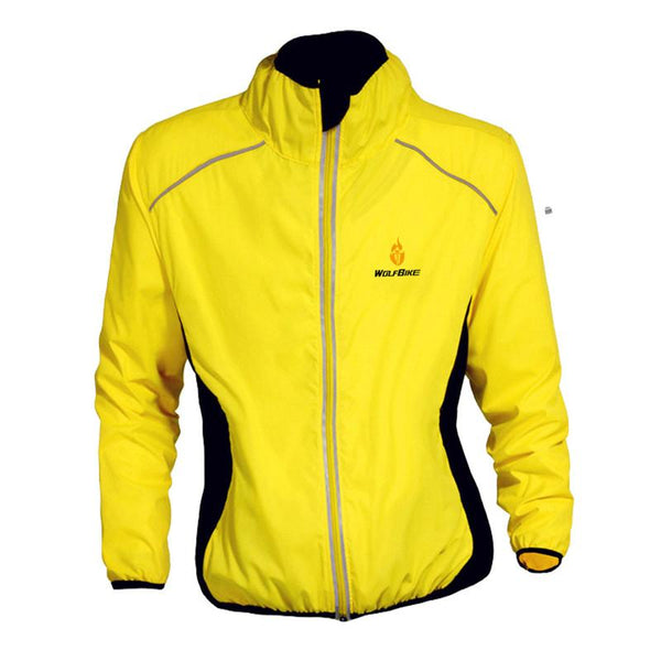WOLFBIKE Men Women Bicycle Cycling Sportswear Road Bike Reflective Jersey Clothing Long Sleeve Wind Coat Jacket, 6 Colors