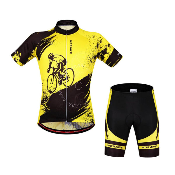 WOSAWE Brand New Cool Cycling Jersey Set Short Sleeve Sportswear Polyester Summer Bike Cycling Clothing Ropa Ciclismo