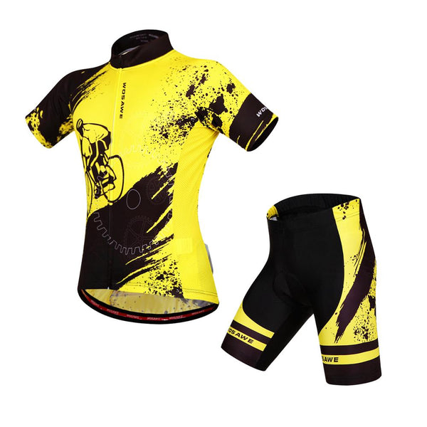WOSAWE Brand New Cool Cycling Jersey Set Short Sleeve Sportswear Polyester Summer Bike Cycling Clothing Ropa Ciclismo