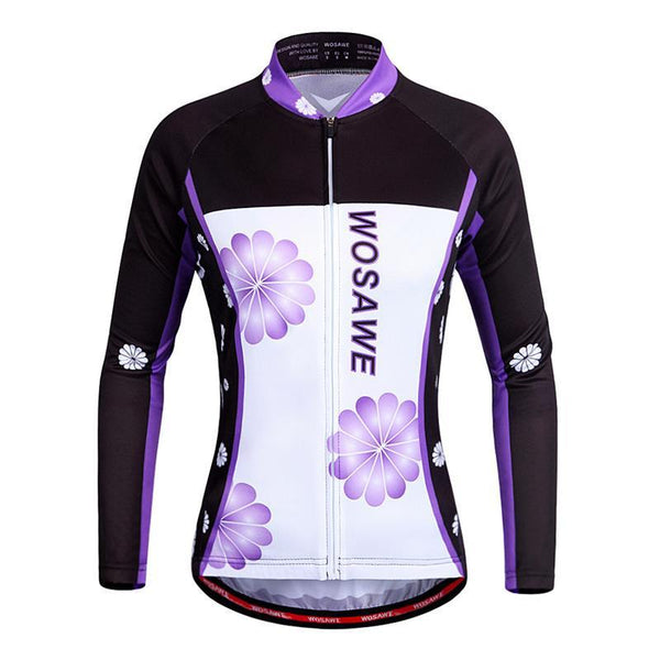 WOSAWE Long sleeve Women's Cycling Jerseys Bike Bicycle Sportswear maillot ciclismo Shirts breathable MTB Cycling Clothings