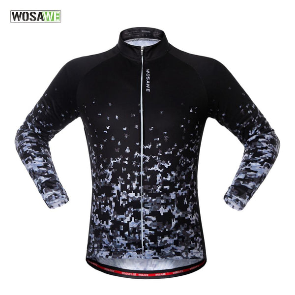 WOSAWE Men Women Cycling Jerseys Autumn Sports Wear Long Sleeved Shirts Summer Reflective Jacket UV Protection Riding Clothing