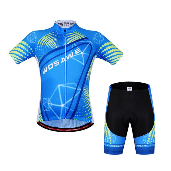 WOSAWE Summer Cycling Sets Jerseys Bike Bicycle Cycle Clothings Racing Wear Ropa Ciclismo Shirts with Gel Bib Pants Shorts