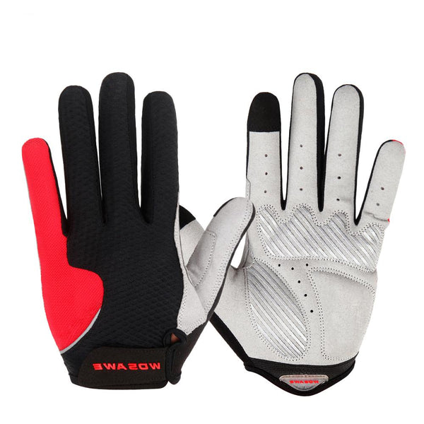 WOSAWE Summer Style Men's Cycling Gloves Women Full Finger Bike Bicycle MTB Gloves Touch Screen Gel Padded Lycra Mittens Glove