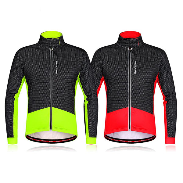 WOSAWE Thermal winter Cycling jackets men velvet collar Clothing Windproof ropa ciclismo Coat MTB Reflective Cycling Jackets