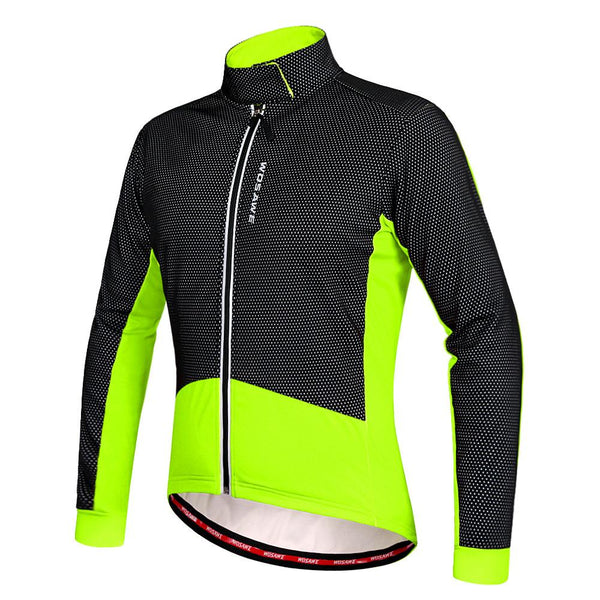 WOSAWE Thermal winter Cycling jackets men velvet collar Clothing Windproof ropa ciclismo Coat MTB Reflective Cycling Jackets