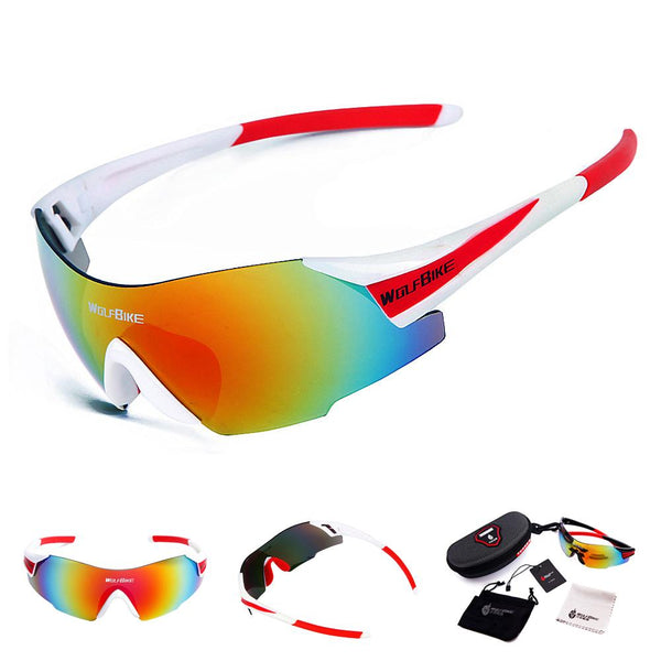 WOSAWE UV400 Cycling Glasses Women's Men's Outdoor Sports Bike Bicycle Windproof Sunglasses 3 Colors 1 Lens with original box