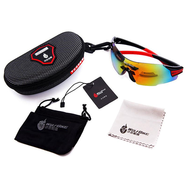 WOSAWE UV400 Cycling Glasses Women's Men's Outdoor Sports Bike Bicycle Windproof Sunglasses 3 Colors 1 Lens with original box