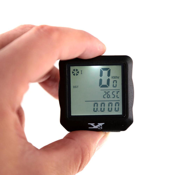 Water-Resistant Multifunction Wireless Bike Bicycle Computer LCD Backlight Backlit Cycling Speedometer Odometer Stopwatch