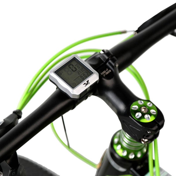 Water-Resistant Multifunction Wireless Bike Bicycle Computer LCD Backlight Backlit Cycling Speedometer Odometer Stopwatch