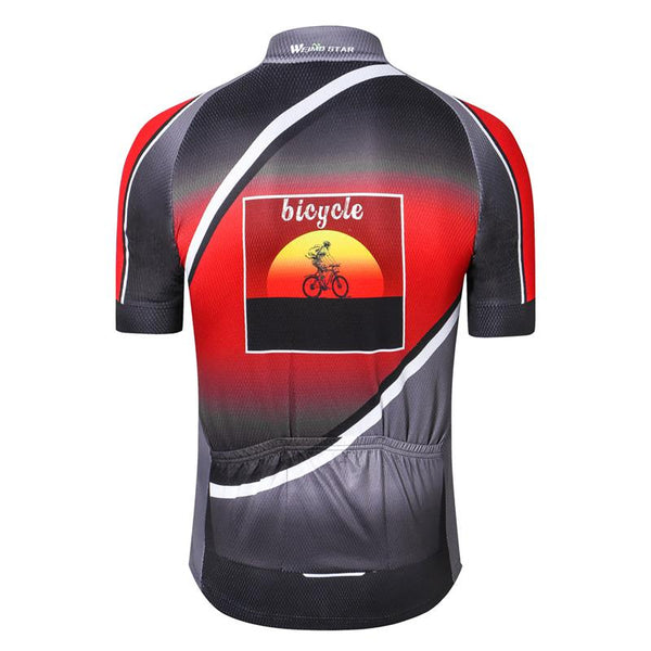 Weimostar Bike Team Men Polyester Cycling Jersey Top Short Sleeve Bicycle Clothing Summer MTB Bike Jersey Shirt Ropa Ciclismo
