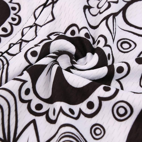 White skull sublimation printing cycling jersey wear/best 2017 pro polyester cycling clothing/summer men quick dry bicycle wear