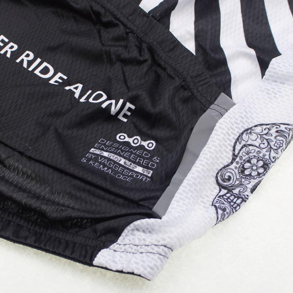 White skull sublimation printing cycling jersey wear/best 2017 pro polyester cycling clothing/summer men quick dry bicycle wear