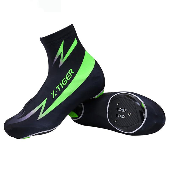 X-TIGER 2016 Modesti Bright Green Cycling Shoe Cover Mountain Bike Shoe Covers Cycling Zippered Bicycle Overshoes Sportwear