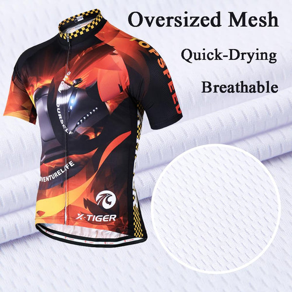 X-TIGER 2017 Short Sleeve Cycling Jersey MTB Bicycle Clothing Breathable Bike Clothes Hombre Verano Maillot Roupas Ciclismo