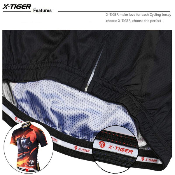 X-TIGER 2017 Short Sleeve Cycling Jersey MTB Bicycle Clothing Breathable Bike Clothes Hombre Verano Maillot Roupas Ciclismo