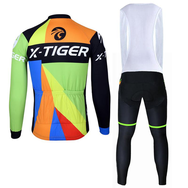 X-Tiger 2017 Long Sleeve 100% Fleece Pro Cycling Jersey Set MTB Bicycle Clothes Wear Winter Thermal Ropa Ciclismo Bike Clothing