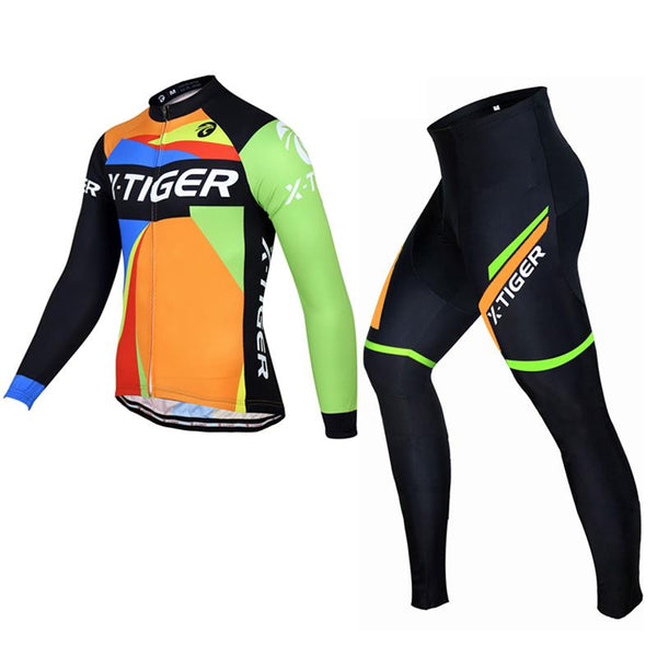 X-Tiger 2017 Long Sleeve 100% Fleece Pro Cycling Jersey Set MTB Bicycle Clothes Wear Winter Thermal Ropa Ciclismo Bike Clothing
