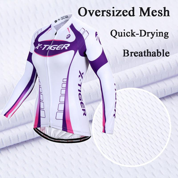 X-Tiger Autumn Breathable Women Cycling Clothing/MTB Bicycle Wear Ropa Ciclismo/Race cycling Clothes/Bike Cycling Jersey Set
