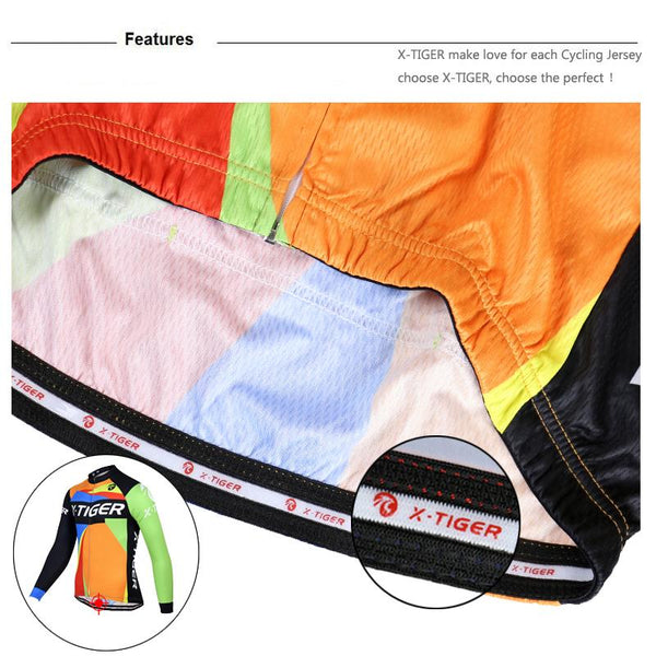 X-Tiger Brand 2017 Long Sleeve Ropa Ciclismo Cycling Jerseys/Autumn Mountain Bicycle Clothing/Racing Bike Clothes For Man