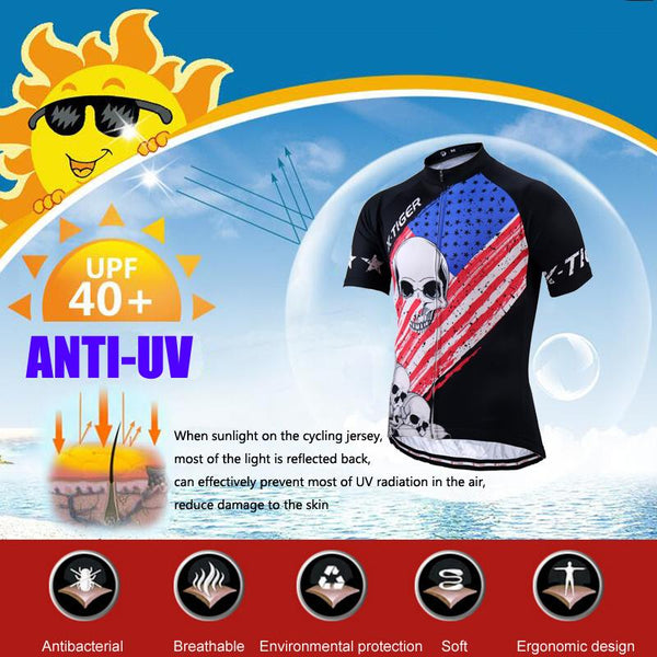 X-Tiger Brand Short Sleeve Summer Pro Cycling Jersey Set Racing Bike Sportswear MTB Bicycle Clothing Maillot Ropa Ciclismo