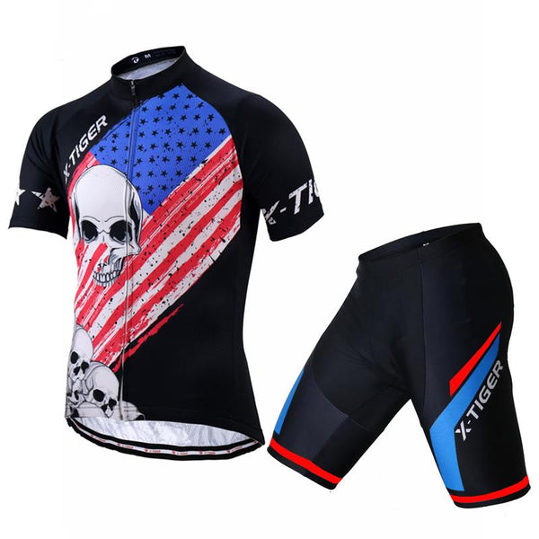 X-Tiger Brand Short Sleeve Summer Pro Cycling Jersey Set Racing Bike Sportswear MTB Bicycle Clothing Maillot Ropa Ciclismo
