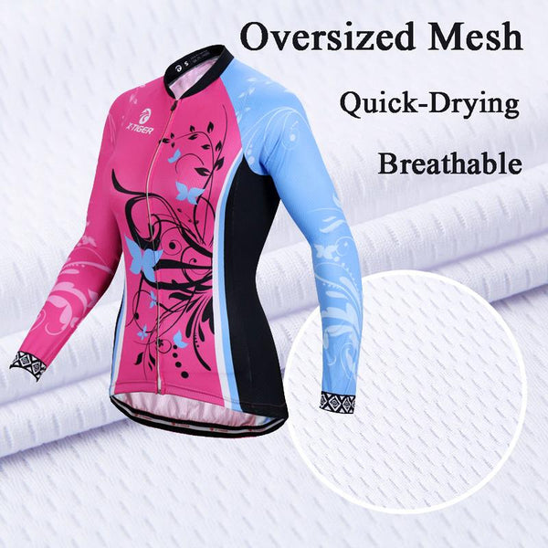 X-Tiger Breathable Autumn Women Cycling Clothing/MTB Bicycle Wear Ropa Ciclismo Long Sleeve cycling Clothes Cycling Jersey Set