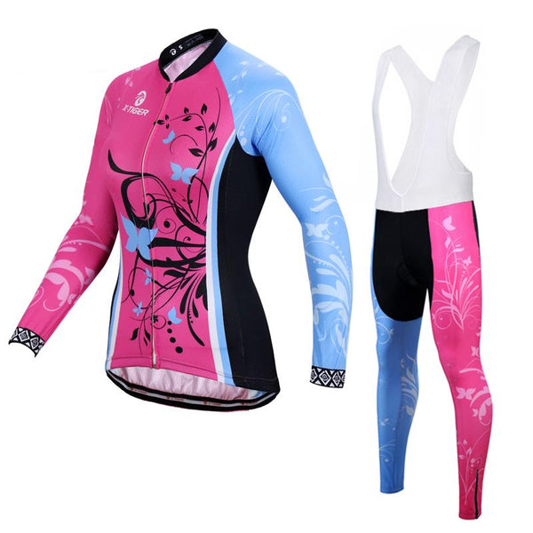 X-Tiger Breathable Autumn Women Cycling Clothing/MTB Bicycle Wear Ropa Ciclismo Long Sleeve cycling Clothes Cycling Jersey Set