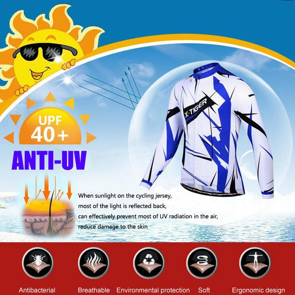X-Tiger Thaddeus 2017 Pro Bicycle Sportswear Clothes MTB Bike Clothing Spring Long Sleeve Cycling Jerseys Roupa Ropa De Ciclismo