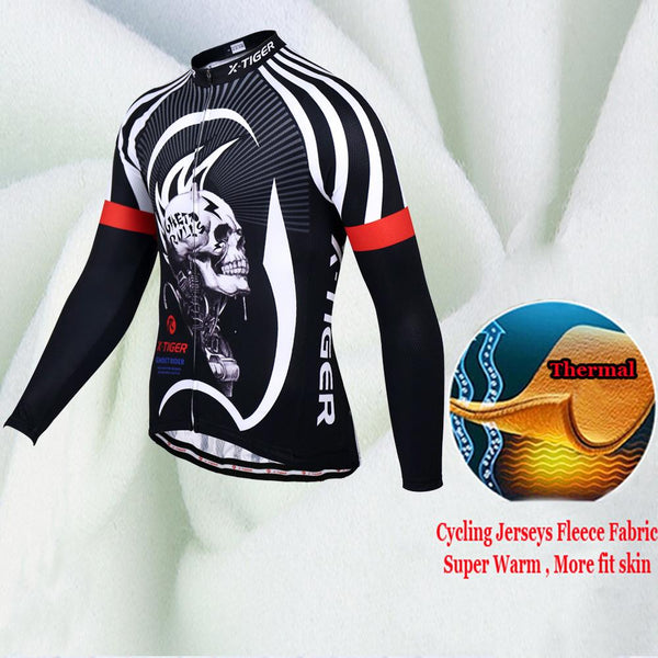 X-Tiger Winter Thermal Fleece Cycling Jersey Set Maillot Ropa Ciclismo Super Warm MTB Bike Wear Bicycle Clothing Cycling Set