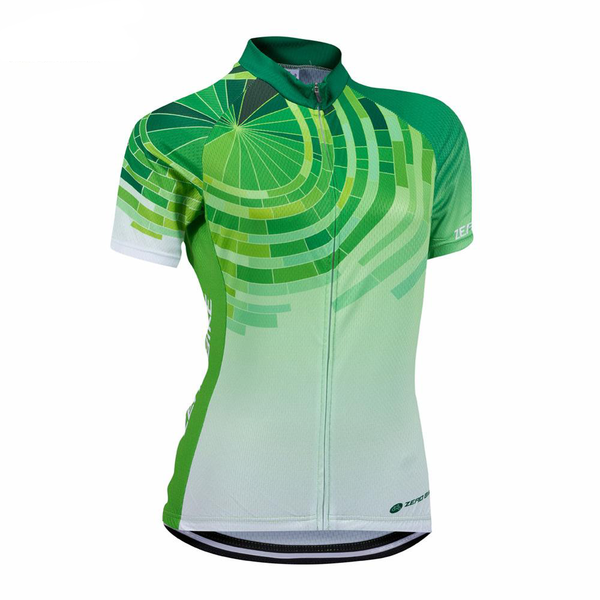 ZEROBIKE Women's Short Sleeve Cycling Jersey Quick Dry Breathable MTB Bike Clothing Full Zip Tops T-shirt ropa ciclismo US Size