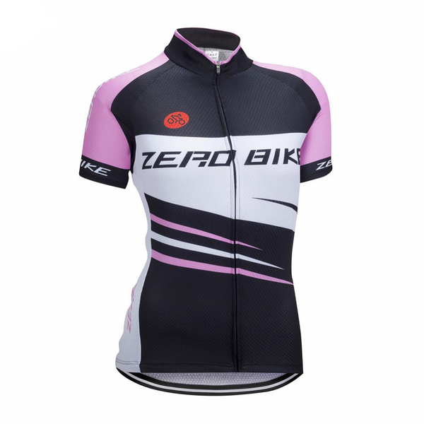 ZEROBIKE Women's Short Sleeve Cycling Jersey Quick Dry Breathable MTB Bike Clothing Full Zip Tops T-shirt ropa ciclismo US Size