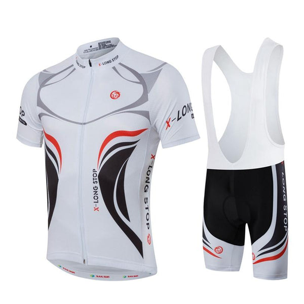 HOT Men MTB Cycling Clothing Summer bike Jersey Bib ShortsWhite Male Outdoor Sports Pro team ropa Bicycle Top Maillot Ciclismo