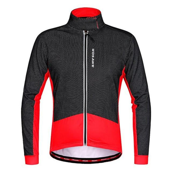 WOSAWE Thermal winter Cycling jackets men velvet collar Clothing Windproof ropa ciclismo Coat MTB Reflective Cycling Jackets