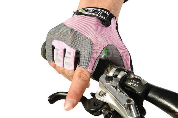 RockBros Non-Slip Breathable Bike Gloves Mens Women's Summer Bicycle Short Gloves Cycling Cycle Gel Pad Short Half Finger Gloves