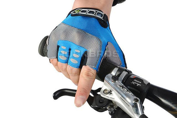 RockBros Non-Slip Breathable Bike Gloves Mens Women's Summer Bicycle Short Gloves Cycling Cycle Gel Pad Short Half Finger Gloves