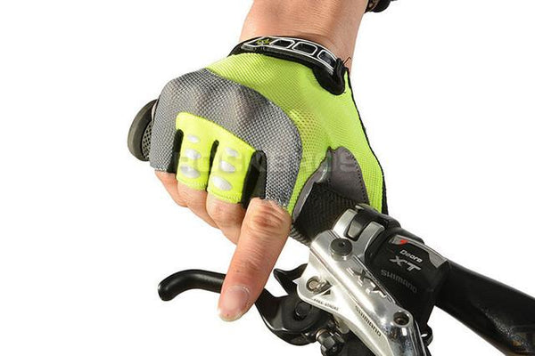 RockBros Non-Slip Breathable Bike Gloves Mens Women's Summer Bicycle Short Gloves Cycling Cycle Gel Pad Short Half Finger Gloves